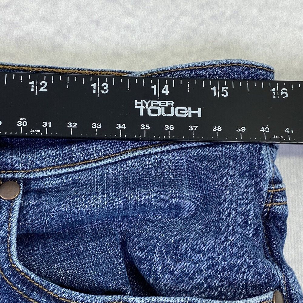 Eileen Fisher Womens Jeans Size 8 Organic Cotton Mid Rise Tapered Leg Med Blue - Picture 5 of 14